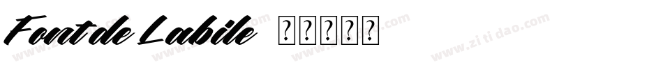 Font de Labile字体转换